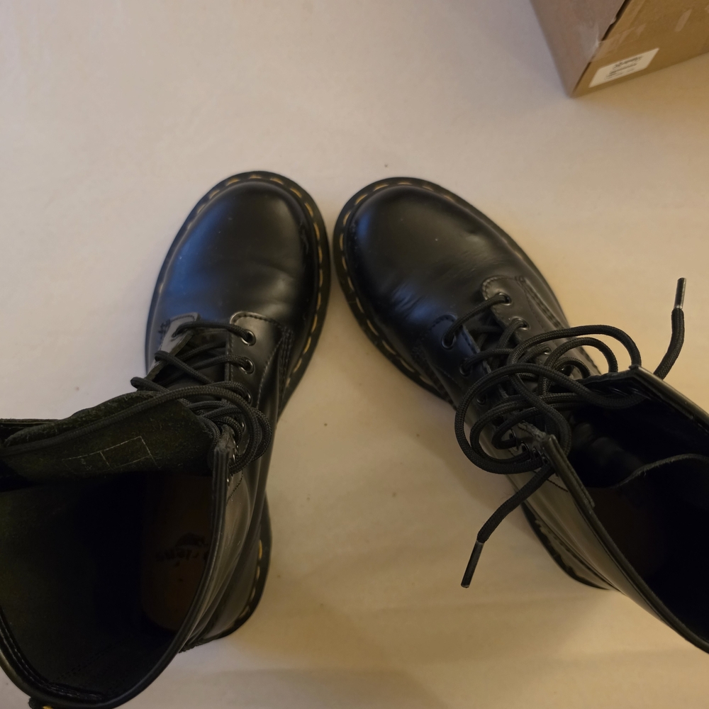 Dr. Martens Black Leather Boots - Picture 2 of 7